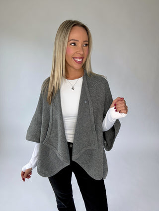 Well Traveled Poncho - Grey
