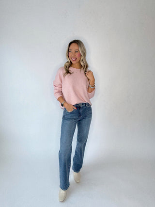 Cozy & Classic Rollneck Sweater - Baby Pink
