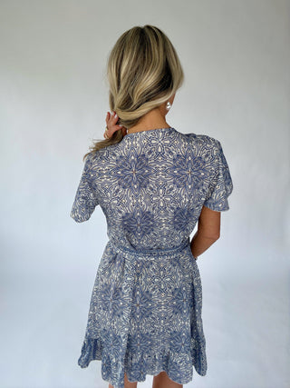 Coastal Romance Wrap Mini Dress
