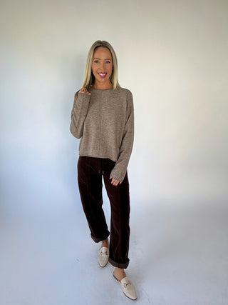 On My Level Sweater - Mocha