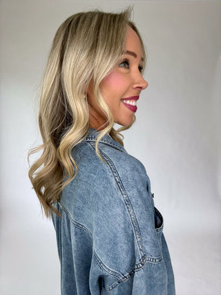 Bend The Rules Denim Top - Chambray