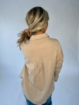 Here For You Shacket - Taupe