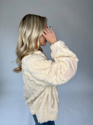 Plush Perfection Jacket - Ecru