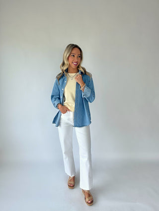 Haven Striped Denim Top