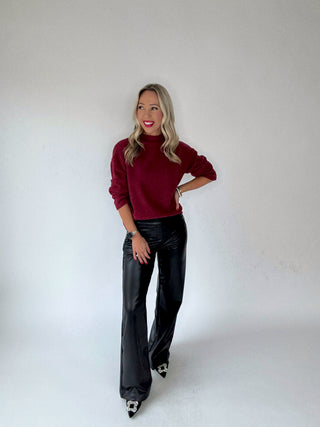 SANCTUARY Runway Leather Trouser - Black