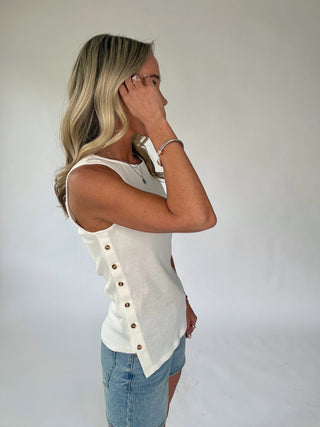 Talk To Me Tank - Off White