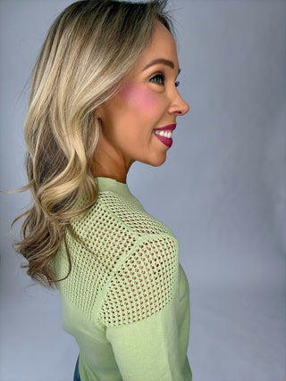 SANCTUARY Mix Stitch Tee - Detox Green