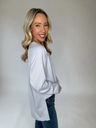 Soft Surroundings Longline Top - Halogen Blue