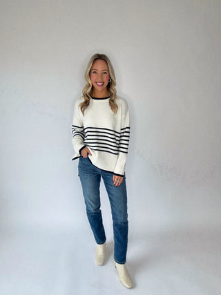 Signature Stripe Boyfriend Sweater