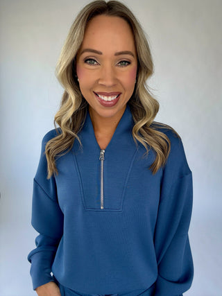 VARLEY Davidson Sweat - Bijou Blue