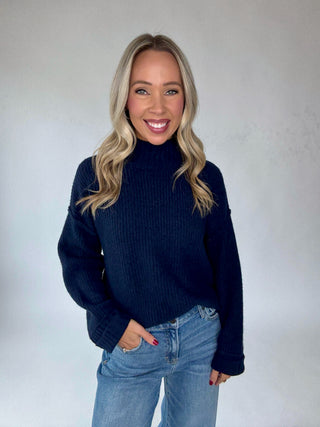 Indigo Harbor Mock Neck Pullover