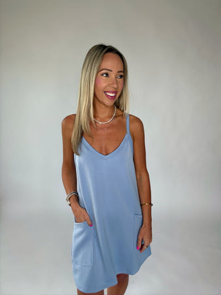 Play By The Rules Romper Dress - Marine Blue