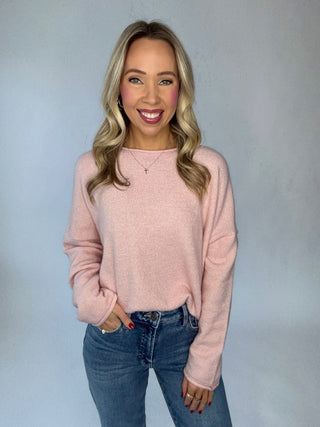Cozy & Classic Rollneck Sweater - Baby Pink