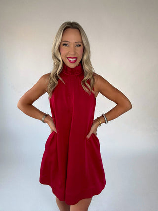 The Holiday Soirée Dress - Red