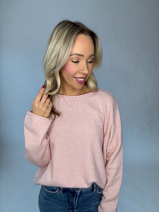 Cozy & Classic Rollneck Sweater - Baby Pink