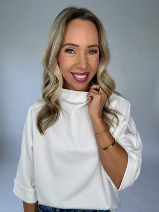 Afternoon Plans Mock Neck Top