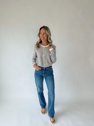 Always A Favorite Striped Cardigan - Black