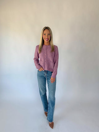 The Cambridge Cardigan - Plum