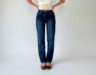 Forever On Trend Straight Leg Jeans - Dark Denim