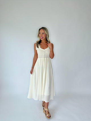Feels Like Summer Midi Dress - Natural