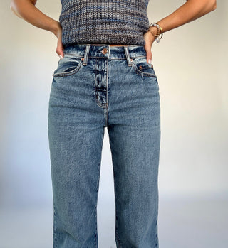 Sundaze High Rise Vintage Straight Jeans - Medium Wash