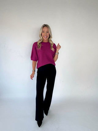 Ease & Elegance Front Seam Pant - Black