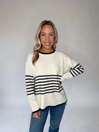 Signature Stripe Boyfriend Sweater
