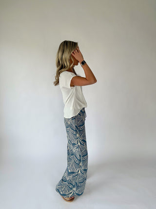 Tropic Escape Faux Wrap Pants