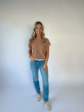 Soaking Up The Sunshine Knit Top - Tan