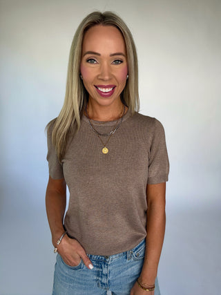 A Soft Surprise Top - Heather Mocha