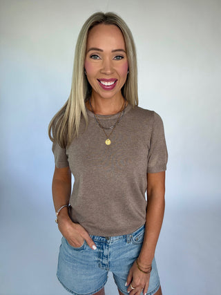 A Soft Surprise Top - Heather Mocha