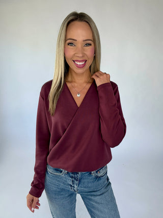 That's A Wrap Top - Mulberry
