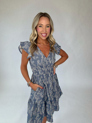 The Amalfi Escape Dress - Denim Blue