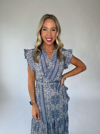 Coastal Romance Wrap Maxi Dress