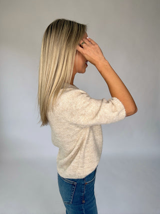 Farmer's Market Mornings Short Sleeve Cardigan - Oatmeal