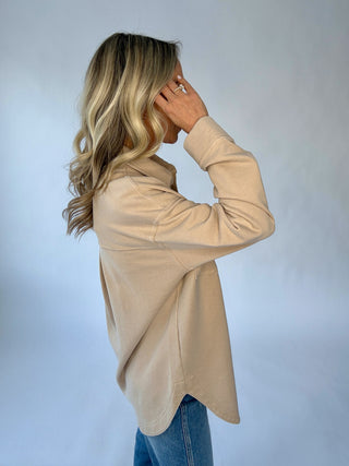 Here For You Shacket - Taupe
