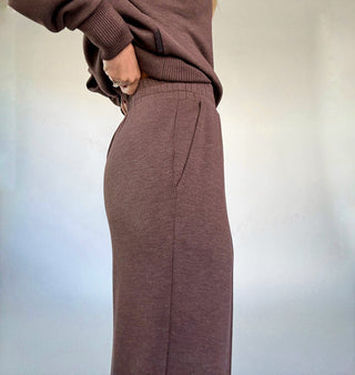 VARLEY The Wide Leg Pant 30" - Coffee Bean Marl