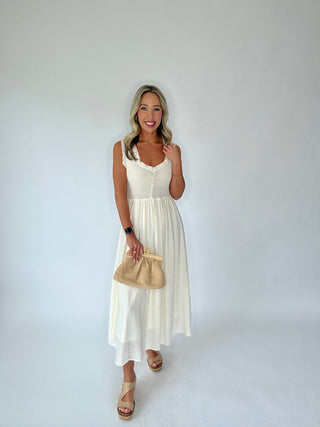 Feels Like Summer Midi Dress - Natural
