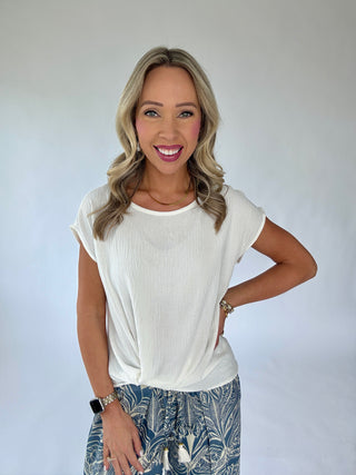 Delicate By Design Woven Tee - White