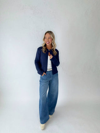 The Ellis Cardigan - Navy Blue