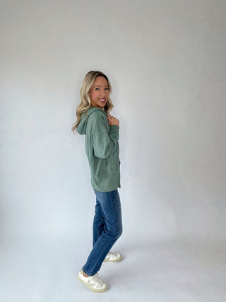 Cool Nights Zip Up Hoodie - Silky Pine