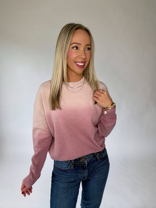 Blushing Beauty Ombre Sweater - Mauve