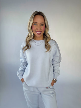 The Stay-In All Day Fleece Top - Halogen Blue