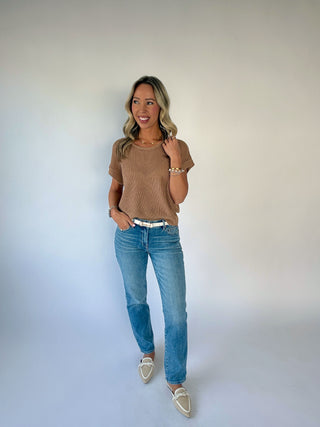 Soaking Up The Sunshine Knit Top - Tan
