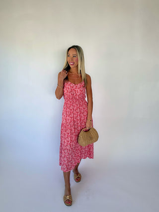 Petals On The Promenade Floral Midi Dress