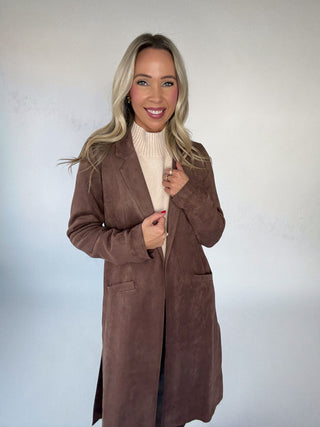Cinnamon Suede Duster