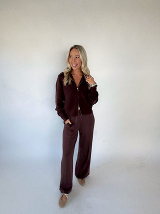 VARLEY Enrico Knit Jacket - Coffee Bean