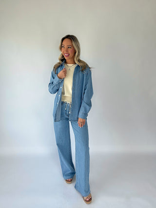 Haven Striped Denim Top
