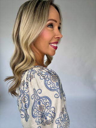 One To Remember Blouse - Off White Multi