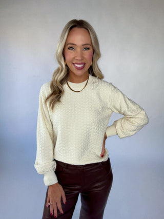 Britney Textured Knit Top